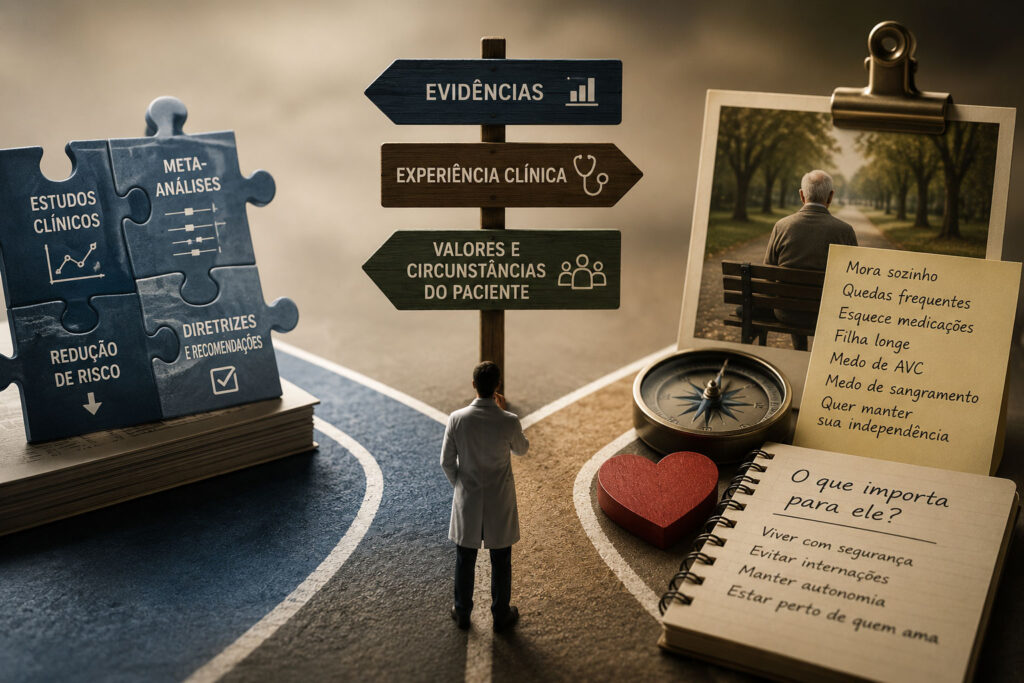 Além das evidências: o que mais participa de uma decisão clínica?